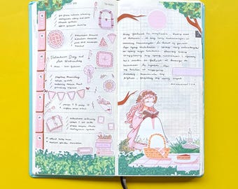 Plannerstickers Spring Blossoms Hobonichi Weken - Breezy Kit