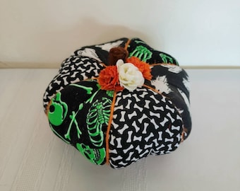 Citrouille d'Halloween faite main en tissu