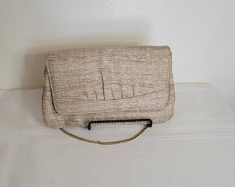 Petit sac à main marron clair des années 1970