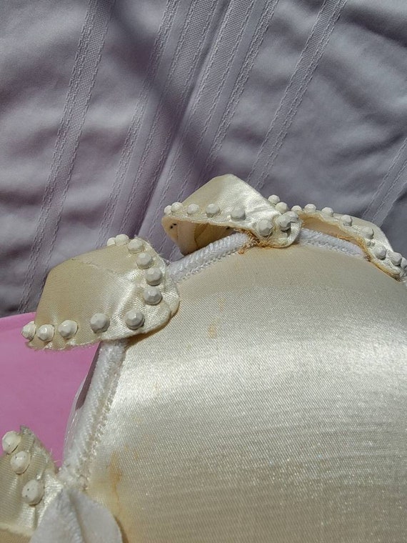 1950s Ivory Bridal Pillbox Hat - image 7