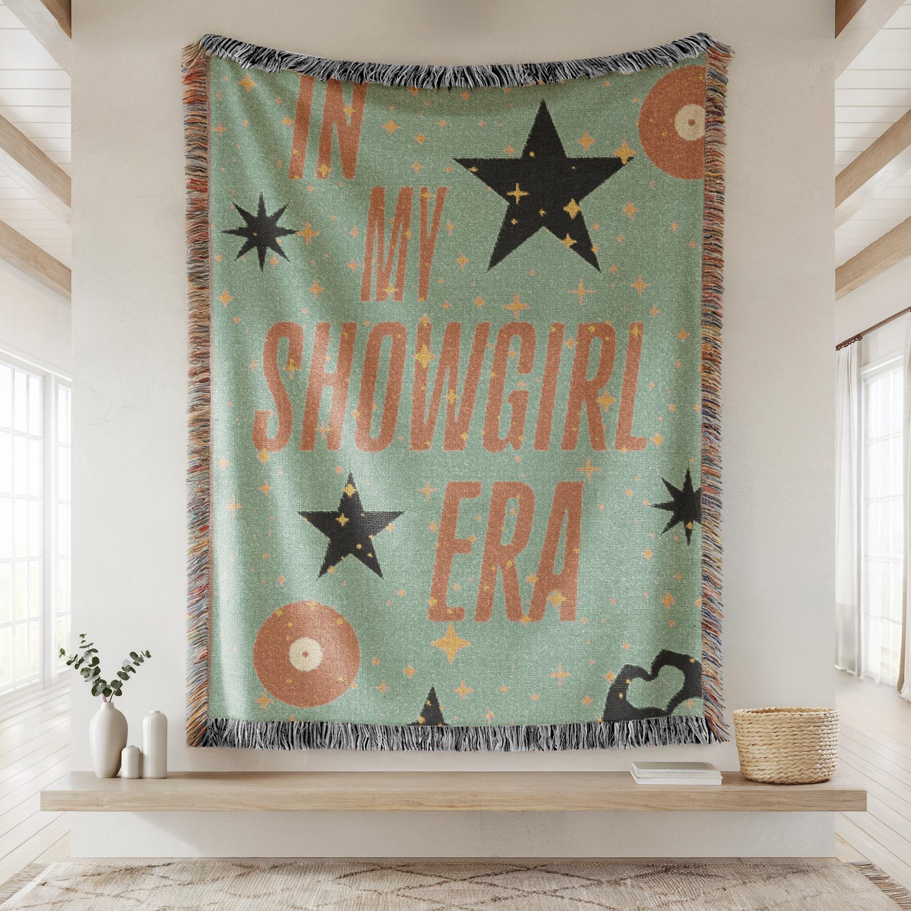 Discover Showgirl Woven Cotton Throw Blanket: Concert Lover Gift, Music Fan Gift, New Album Gift