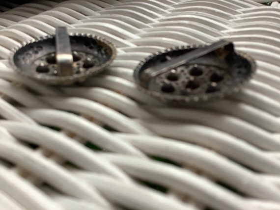 Shoe Ornaments Pair of White Metal Circular Slide… - image 4