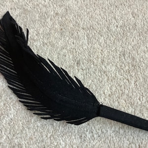 Felt Feather Hat or Millinery Trim in Black 1940s - Huge Fabulous Forties costume accessory