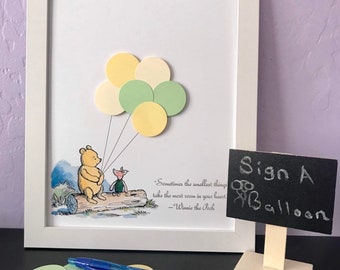 Winnie The Pooh Guest Book Alternative, Baby Shower, Birthday