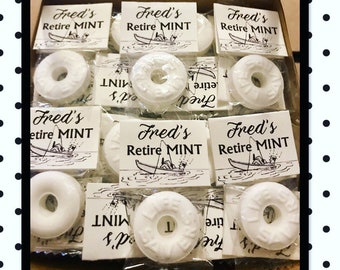 100 Retirement Favors, Retire Mint, RetireMints, Gone Fishing, Happy Retirement