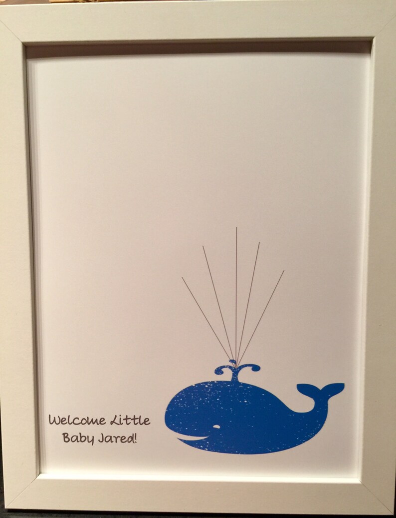 Baby Whale Baby Shower Guest Book Alternative Guest Book Etsy