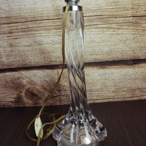 Cross-shaped glass lamp shape fleur - old-vintage lamp - moulded glass - decoration - art glassware - made in France