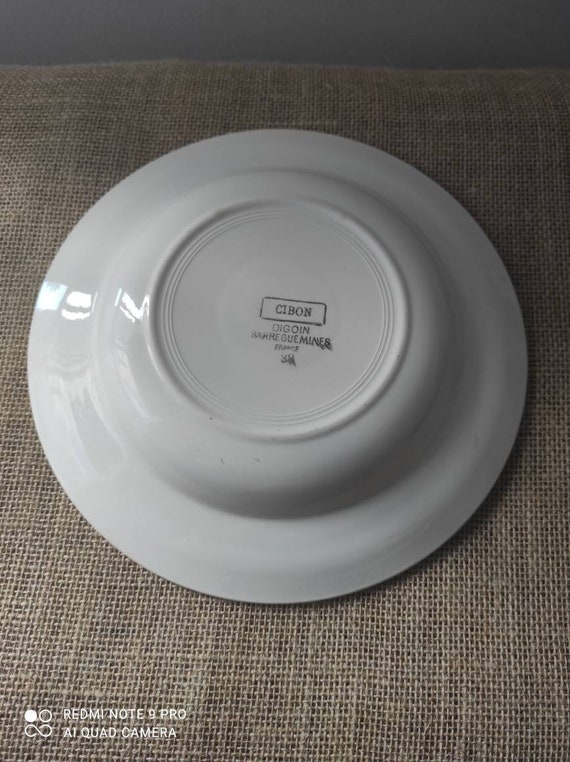 Digoin Sarreguemines Flat Round Hollow Ceramic Model CIBON - Etsy