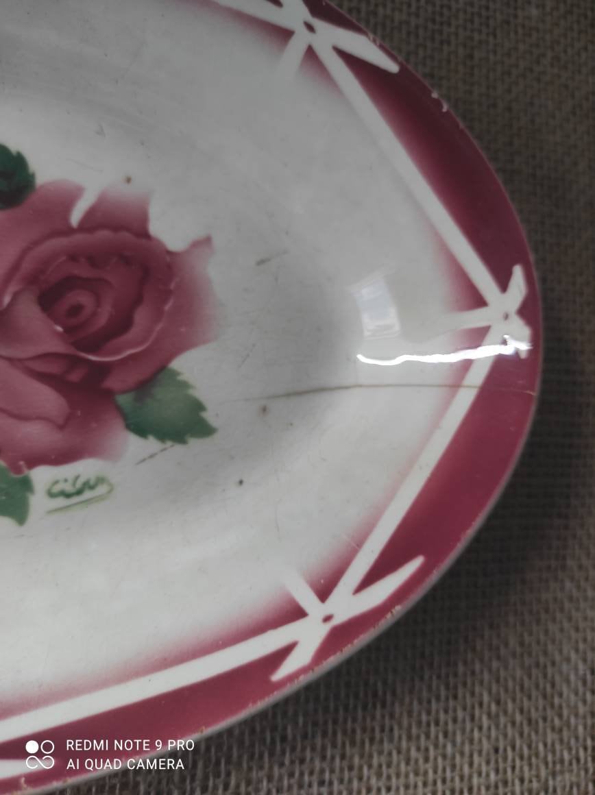 Digoin Sarreguemines Oval Flat Model Cibon Old French Ceramic - Etsy