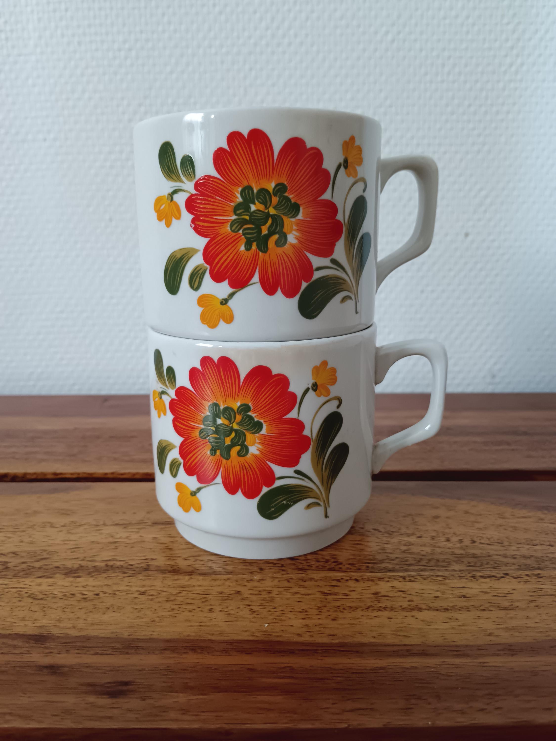 Grandes tasses ou mugs vntage années 70 - Etsy France