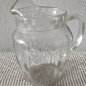 art deco jug carafe molded glass
