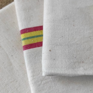 Torchon old linen canvas thick tea towel old French countryside