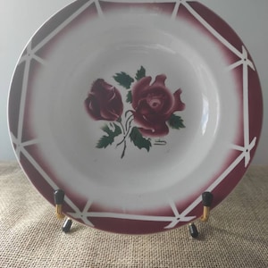 Digoin Sarreguemines flat round hollow ceramic model CIBON