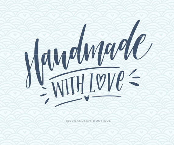 Download SVG Cuttable Vector Handmade with Love SVG Vector file | Etsy