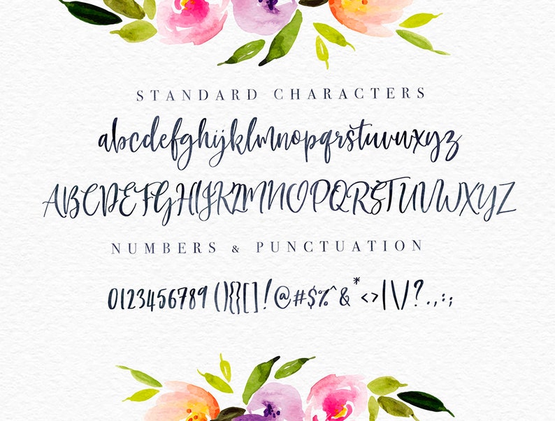 American Beauty Calligraphic Font Handwritten Font Download - Etsy