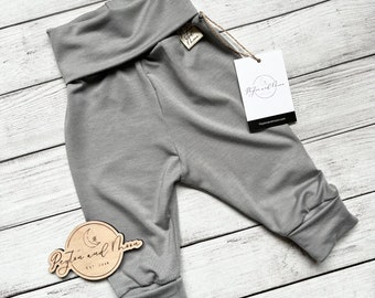 Gray bamboo baby pants