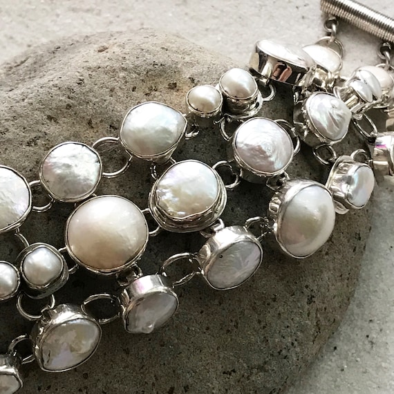 ◇HYERES LOR◇ H Edition Silver (Y) White Pearl Bead Bracele Echo of the Dreamer Sterling Silver White Pearl Dreamer