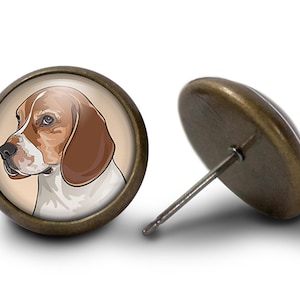 Beagle Earrings - Dog Earrings (Lifetime Guarantee) E2034