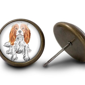 Cavalier King Charles Spaniel Earrings Dog Earrings (Lifetime Guarantee) E1921