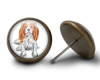 Cavalier King Charles Spaniel Earrings Dog Earrings (Lifetime Guarantee) E1921