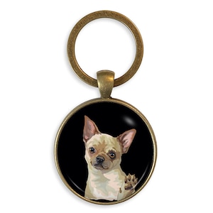 Handmade Chihuahua Keychain - Cute Dog Keychain (Lifetime Guarantee) K2835