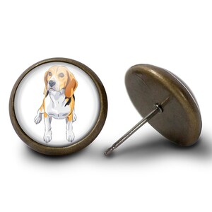 Beagle Earrings - Dog Earrings (Lifetime Guarantee) E0276