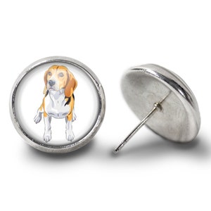 Beagle Earrings - Dog Earrings (Lifetime Guarantee) E0276