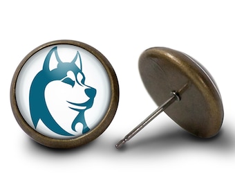 Siberische Husky Oorbellen - Hond Oorbellen (Levenslange Garantie) E0664