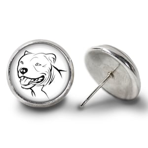 Pitbull Earrings - Pit Bull Dog Earrings (Lifetime Guarantee) E0261