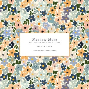 Blumen Muster - weiche Blumen wiederholen Design - Stoff Design - floraler Hintergrund jpeg - adretter Muster - wiederholen Sie die handgemalten Blumen