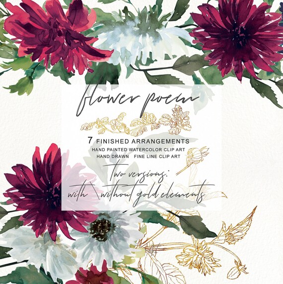 Flores de Borgoña Clipart Acuarela Vino Color Clipart Ramos - Etsy México Flores de Borgoña Clipart Acuarela Vino Color Clipart Ramos - Etsy México