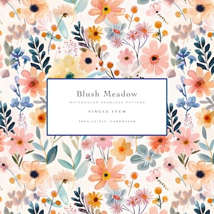 motif floral sans couture - motifs répétés de fleurs douces - motif floral - jpeg de fond floral - motif preppy - motif floral peint à la main répété