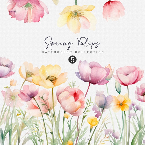 watercolor tulips clipart - spring floral bouquet - wedding clipart - premade clipart  - pink flowers clipart - spring clipart png - garden