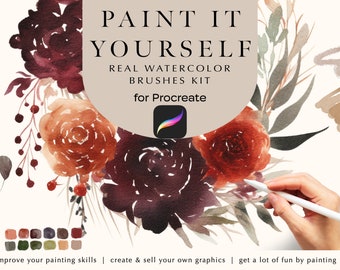 watercolor procreate brushes - watercolor painting brushes for procreate 2023 - watercolor brushes - digital watercolor - easy watercolor