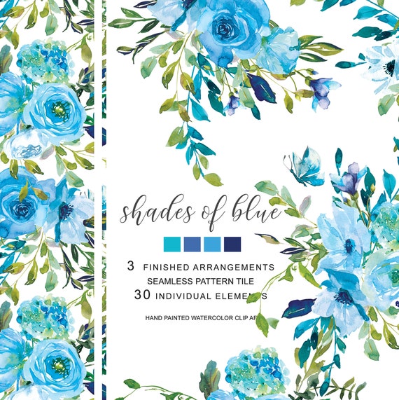 hand painted watercolor flowers