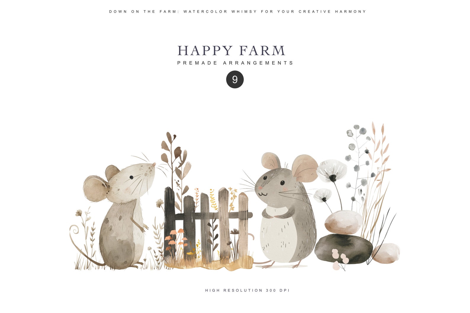 Watercolor Farm Animal Clipart Bundle - Nursery Clipart - Goose Png ...