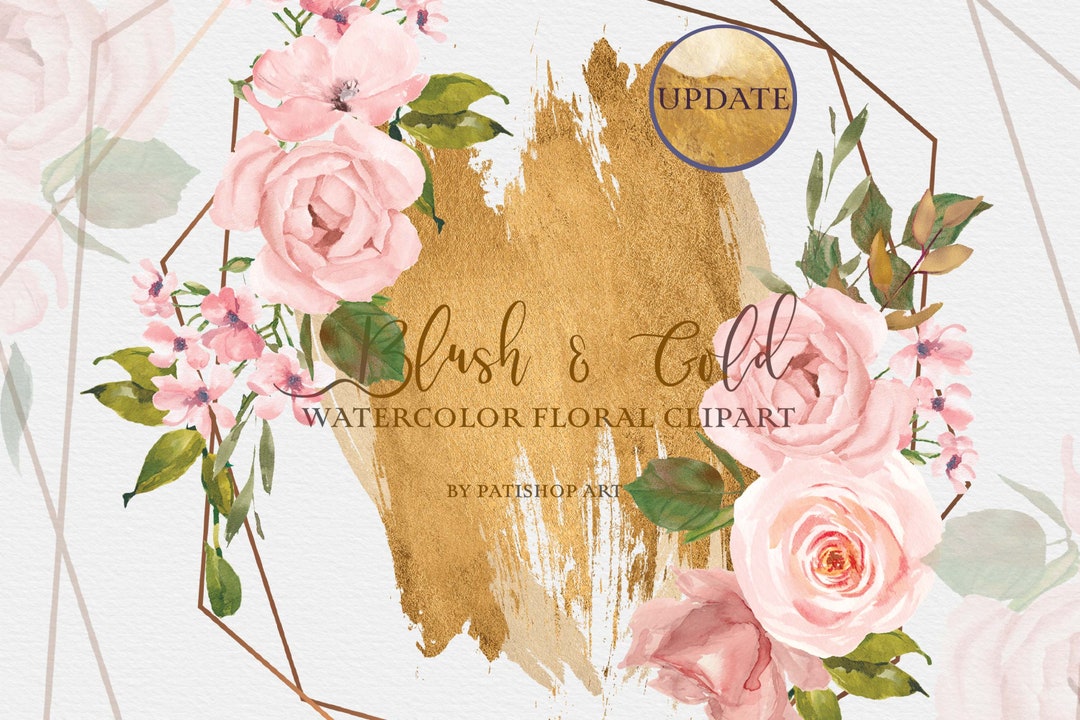 Pink Rose Clipart Png, Watercolor Wedding Flowers, Floral Wreaths and ...