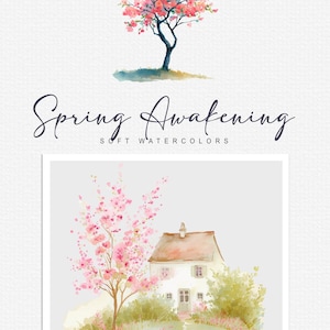 Aquarell Frühling Clipart Frühling Landschaften Frühlingskunst Frühlingsfeld Frühling Tier Aquarell Vogel Frühling Land Clipart png Bild 5