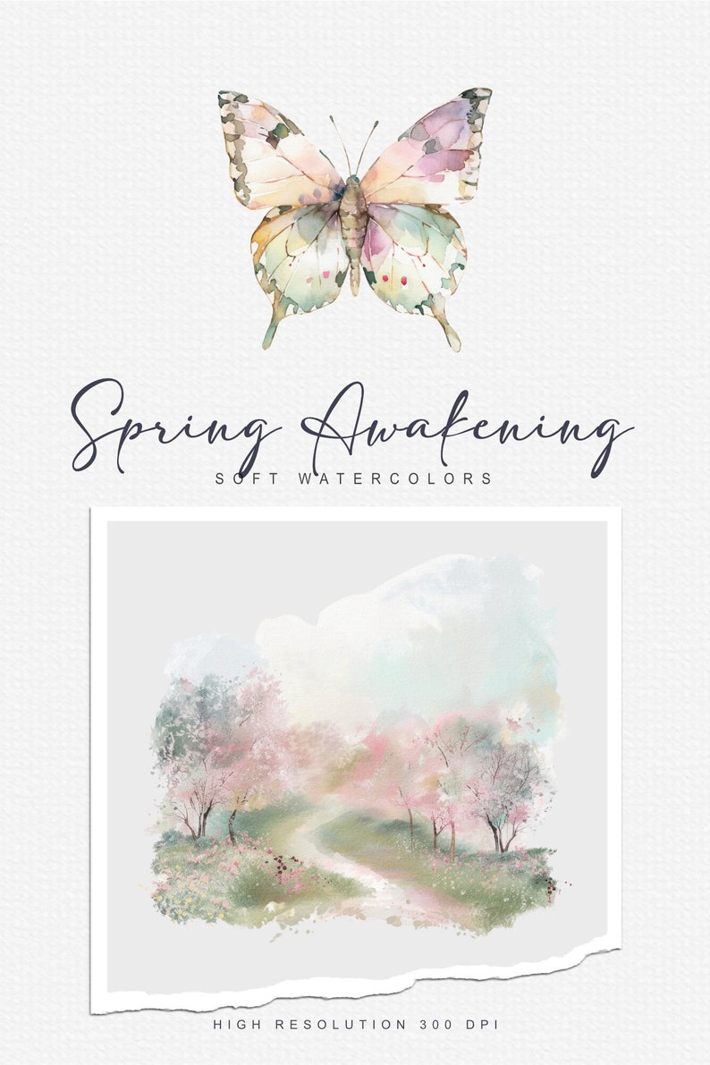 Aquarell Frühling Clipart Frühling Landschaften Frühlingskunst Frühlingsfeld Frühling Tier Aquarell Vogel Frühling Land Clipart png Bild 7