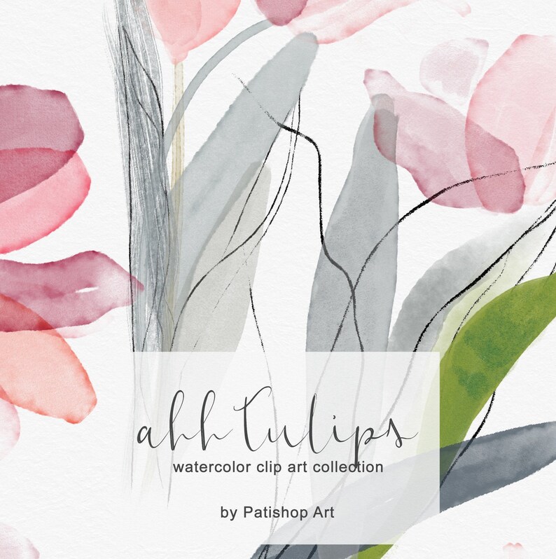 Watercolor Tulip Clipart - Tulips Clipart - Spring Clipart - Spring ...