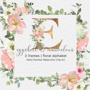 watercolor flowers clipart - peach blush peonies clip art - wedding clipart - pink wedding flowers - floral alphabet - wedding monogram