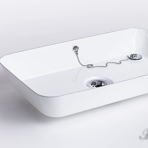 Premium &quot;GITTI&quot; enamel washbasin 45x26x7cm ~ many colours, individual design, logo & branding ~ handmade in Austria by Alpenemaille®/RIESS®