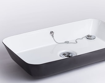 Premium Emaille Waschbecken „GITTI“ 50x28x8cm ~~ viele Farben, Designs & Logo ~~ Handgemacht in Österreich ~~ Alpenemaille® / RIESS® Edition