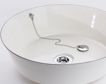 Premium "FANNI" enamel Washbasin ø40 x 10.5cm ~~ Various Colours, Designs & Logo ~~ Handmade in Austria ~~ Alpenemaille® / RIESS® Edition