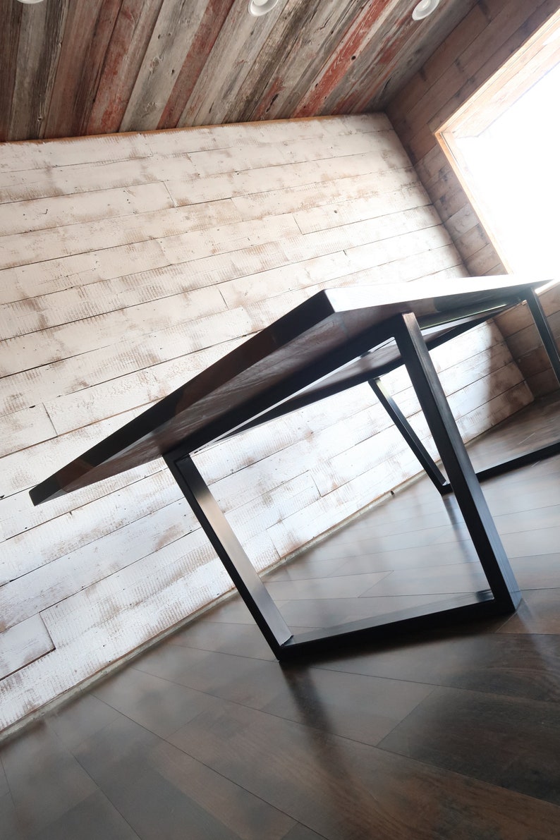 Black Walnut With Black Epoxy Kitchen Table Etsy