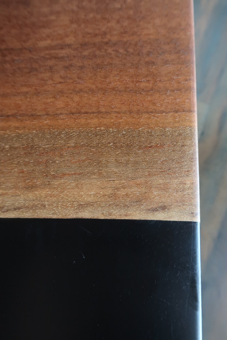 Black Walnut With Black Epoxy Kitchen Table Etsy