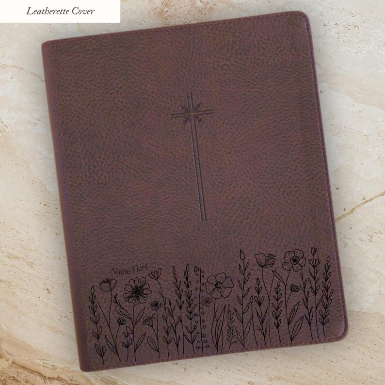 Personalized NIV Journaling Bible - Fully Customizable - Custom Name, Date, Verse, or Quote - Cottagecore Bible - Minimalist Bible