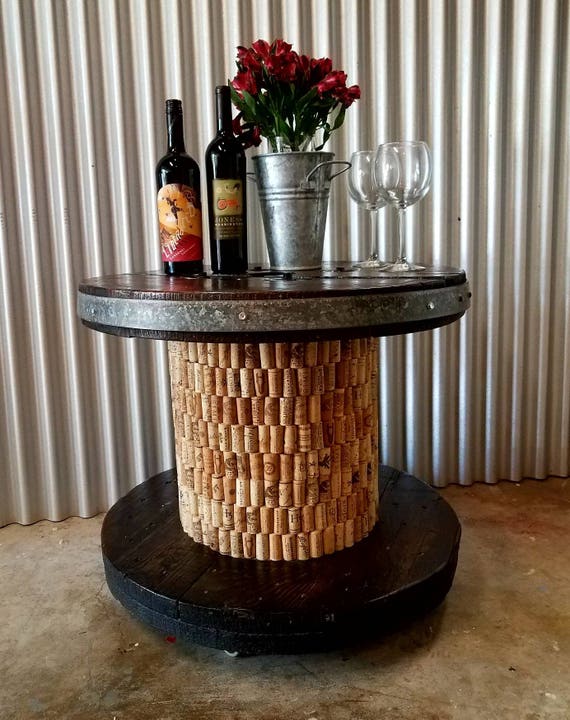 Repurposed Cable Spool Mom Cave Wine Table Etsy