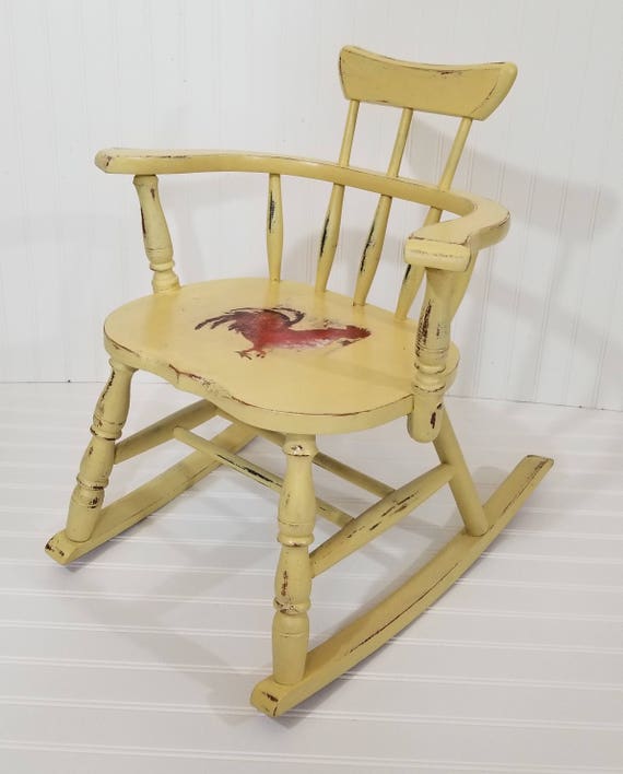 Sold Vintage Child Rocking Chair Etsy