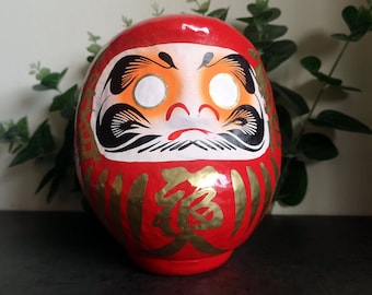 Large & Special Red Daruma for Luck, Premium Quality, Handmade